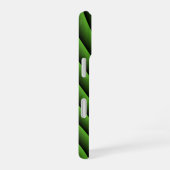 Coque iPhone 16 Lignes ondulées vertes hypnotiques (Côté droit)