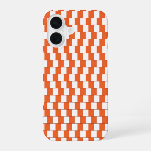 Coque iPhone 16 Lignes Orange déroutantes (Verso)