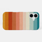 Coque iPhone 16 Lignes Rétro Superposées Douces (Verso Horizontal)