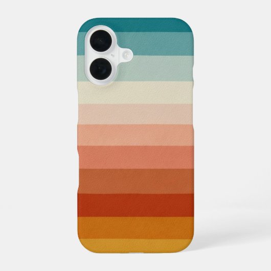Coque iPhone 16 Lignes Rétro Superposées Douces (Verso)