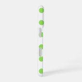 Coque iPhone 16 Lime et pois blancs (Côté droit)