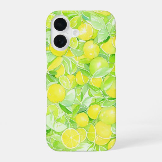 Coque iPhone 16 Lime & Lemon Botanical Phone Case (Verso)
