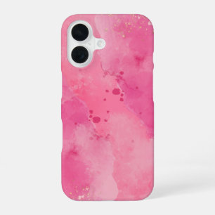 Coque iPhone 16 Linktree Aquarelle Rose