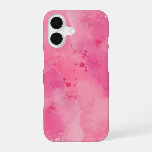 Coque iPhone 16 Linktree Aquarelle Rose | (Verso)