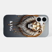 Coque iPhone 16 Lion doré sur mesure 🦁 (Verso Horizontal)
