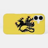 Coque iPhone 16 Lion rampant de sable (Verso Horizontal)