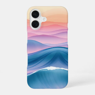 Coque iPhone 16 Liquide Abstrait de la houle de Pêche