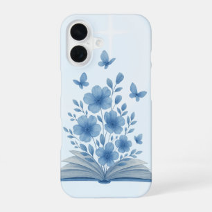 Coque iPhone 16 Livre enchanté - Papillons & Fleurs Imaginaire