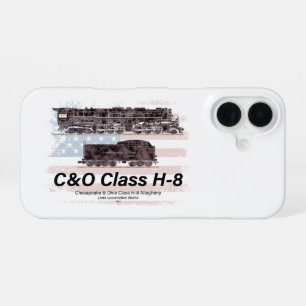Coque iPhone 16 Locomotive Allegheny de classe H-8 C&O - Drapeau a