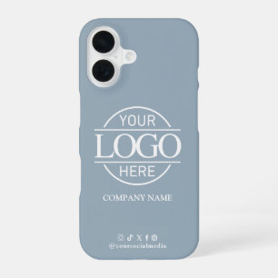 Coque iPhone 16 Logo d'entreprise et médias sociaux Promotionnel b