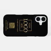Coque iPhone 16 Logo d'entreprise minimaliste élégant et noir & Co (Verso Horizontal)