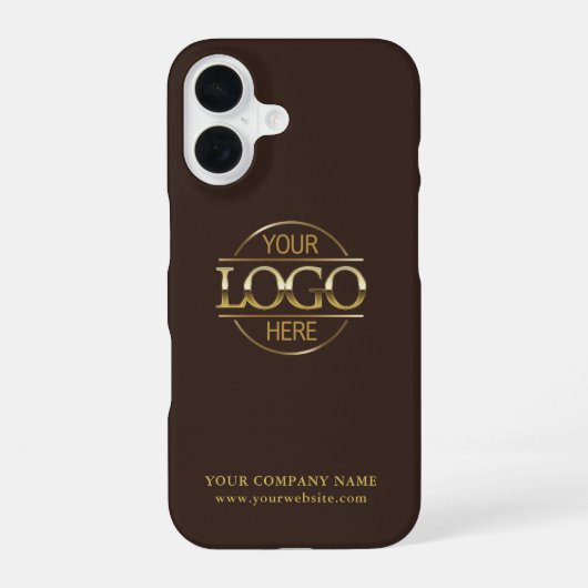Coque iPhone 16 Logo d'entreprise simple et personnalisé (Verso)