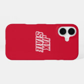Coque iPhone 16 Logo d'état de Jacksonville State University JAX S (Verso Horizontal)