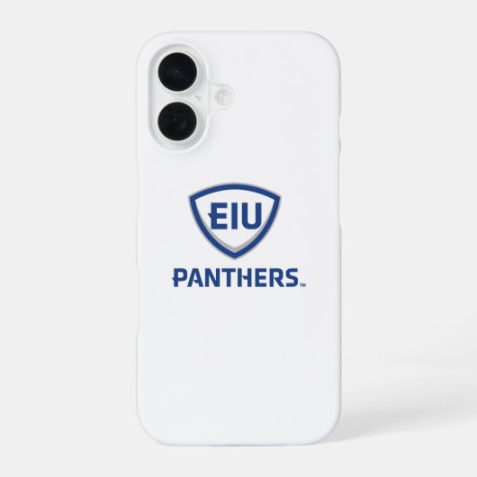 Coque iPhone 16 Logo Eastern Illinois Panthers Shield & Wordmark (Verso)
