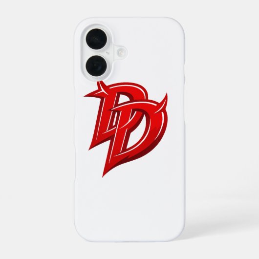 Coque iPhone 16 logo inspiré de Daredevil (Verso)