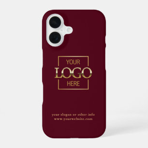 Coque iPhone 16 Logo Minimaliste Moderne Personnalisé Entreprise M