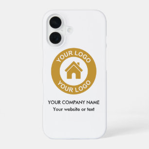 Coque iPhone 16 Logo Professionnel Personnalisé Nom Et Site De L'E