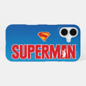 Coque iPhone 16 Logo Superman Classique Gras (Verso Horizontal)