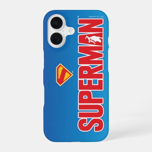 Coque iPhone 16 Logo Superman Classique Gras (Verso)