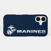 Coque iPhone 16 Logo USMC - Blanc (Verso Horizontal)