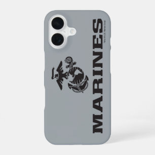 Coque iPhone 16 Logo USMC empilé Logo noir