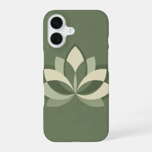 Coque iPhone 16 Lotus Symétrique Vintage