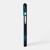 Coque iPhone 16 Loup de feu bleu (Côté gauche)