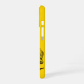 Coque iPhone 16 Loup et corbeau noir et jaune (Côté gauche)
