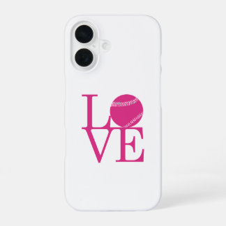 Coque iPhone 16 Love Baseball