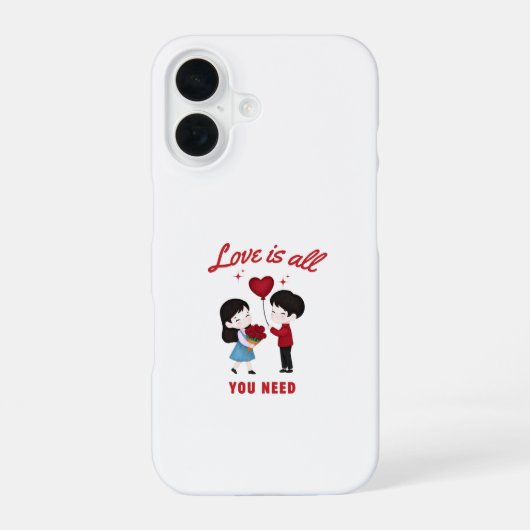 Coque iPhone 16 Love Is All You Need (Verso)