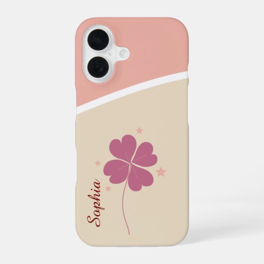Coque iPhone 16 Lucky Clover coque iphone - Un cadeau sucré pour m (Verso)