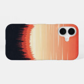 Coque iPhone 16 Lueur de la forêt rétro (Verso Horizontal)