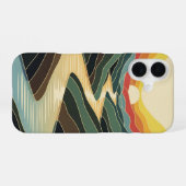 Coque iPhone 16 Lueur de la rivière rétro (Verso Horizontal)