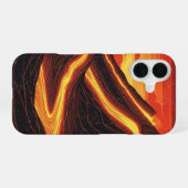 Coque iPhone 16 Lueur de volcan rétro (Verso Horizontal)
