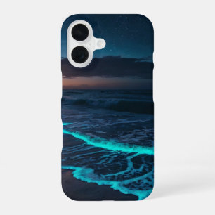 Coque iPhone 16 Lueur océanique de minuit
