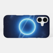Coque iPhone 16 Lueur Rétro Neptune (Verso Horizontal)