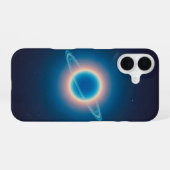 Coque iPhone 16 Lueur Rétro Neptune (Verso Horizontal)
