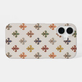Coque iPhone 16 Lumière de conception fleur de lis de terres boisé (Verso Horizontal)