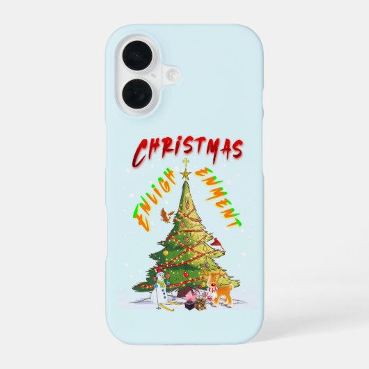 Coque iPhone 16 Lumière de Noël (Verso)