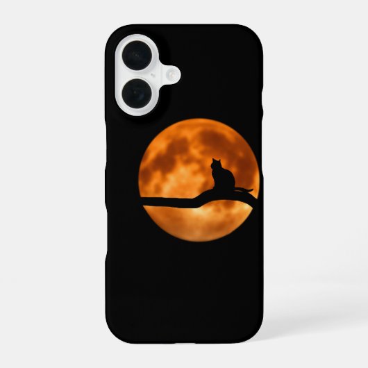 Coque iPhone 16 Lune Chat Phonecase (Verso)