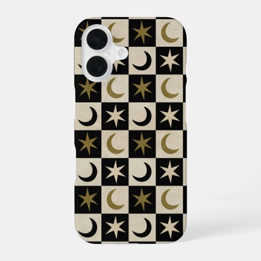 Coque iPhone 16 Lune & Étoiles (Verso)