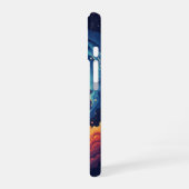 Coque iPhone 16 Lune rétro nébuleuse (Côté gauche)