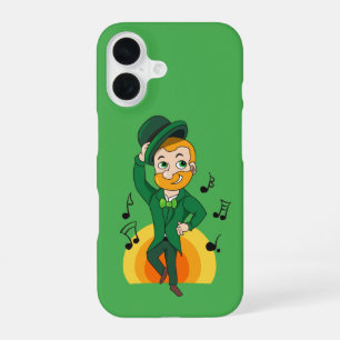 Coque iPhone 16 Lutins dansant, dessin animé de la Saint-Patrick