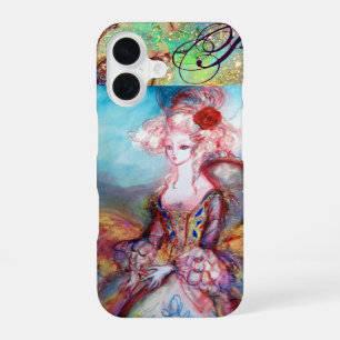 COQUE iPhone 16 MADAME POMPADOUR , ÉLÉGANT MONOGRAMME DE MODE DE B