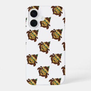 Coque iPhone 16 Mage de l'âge d'Oz, Lion portant des lunettes vert