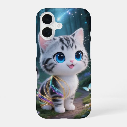 Coque iPhone 16 Magique Kawaii Cat Téléphone Case (Verso)