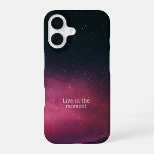 Coque iPhone 16 Magnifique étui de téléphone brillant “Vivez l'ins