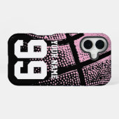 Coque iPhone 16 maillot de basket personnalisé numéro économique (Verso Horizontal)