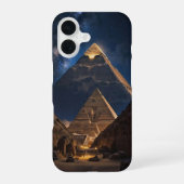 Coque iPhone 16 Majestic pyramide complexe à la conception nocturn (Verso)
