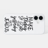 Coque iPhone 16 Make Today Count : Live with No Regrets (Verso Horizontal)